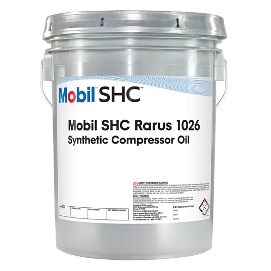 Mobil SHC compressor oil sold by Rhinehart Oil.