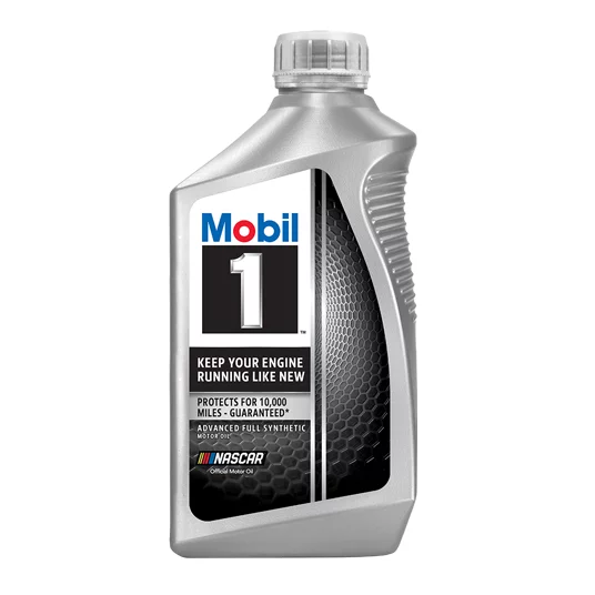 Mobil synthetic motor oil sold by Rhinehart Oil.